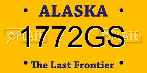 1772GS Alaska License Plate