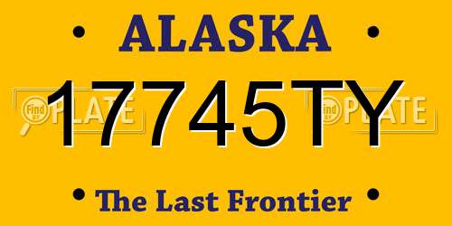 17745TY Alaska License Plate