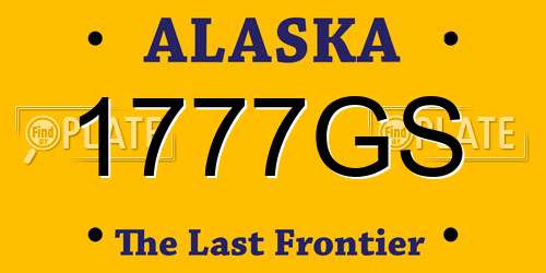 1777GS Alaska License Plate