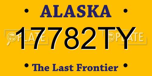 17782TY Alaska License Plate
