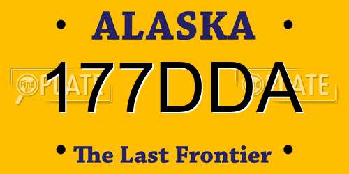 177DDA Alaska License Plate