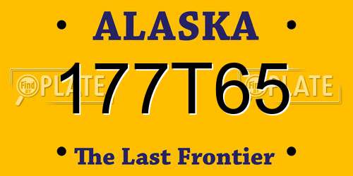 177T65 Alaska License Plate