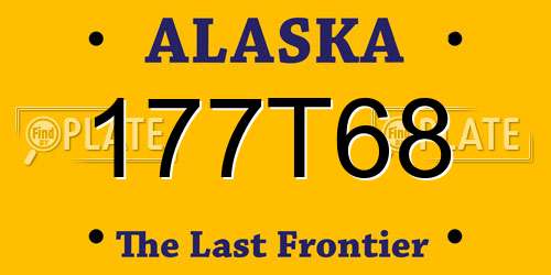 177T68 Alaska License Plate
