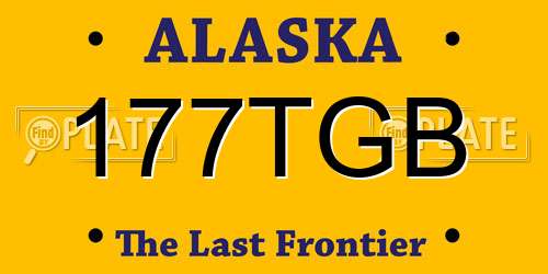 177TGB Alaska License Plate
