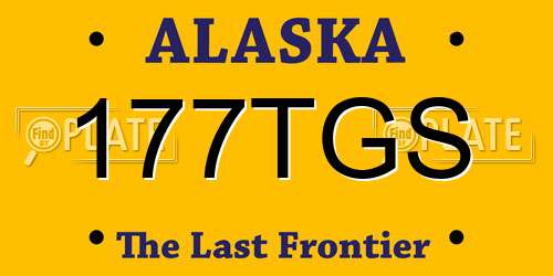 177TGS Alaska License Plate