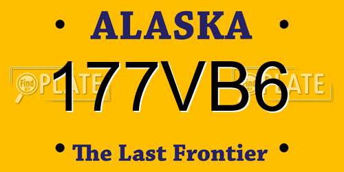 177VB6 Alaska License Plate