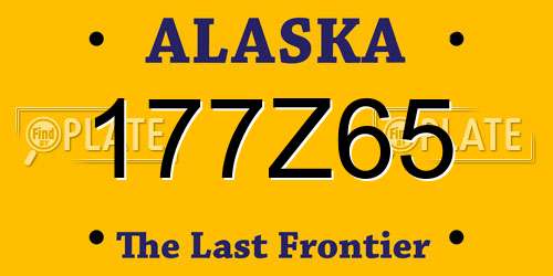 177Z65 Alaska License Plate