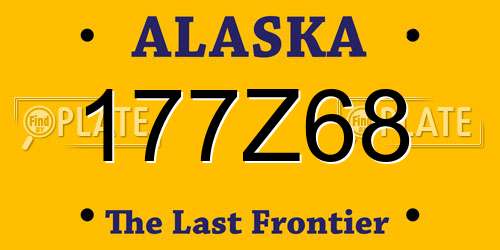 177Z68 Alaska License Plate