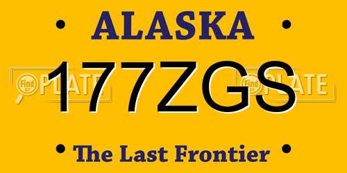 177ZGS Alaska License Plate