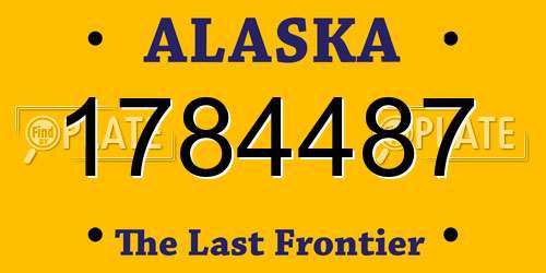 1784487 Alaska License Plate