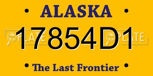 17854D1 Alaska License Plate