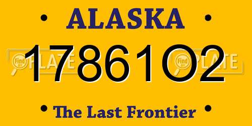 17861O2 Alaska License Plate