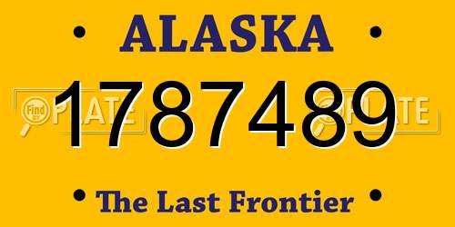 1787489 Alaska License Plate