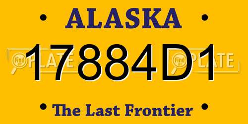 17884D1 Alaska License Plate