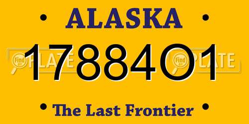 17884O1 Alaska License Plate
