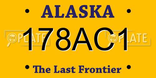 178AC1 Alaska License Plate
