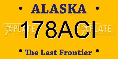 178ACI Alaska License Plate
