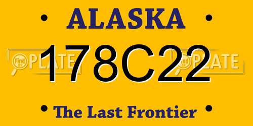 178C22 Alaska License Plate