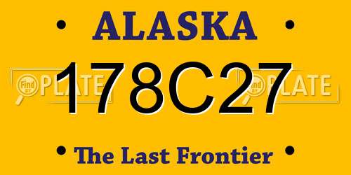 178C27 Alaska License Plate