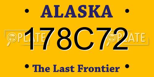 178C72 Alaska License Plate