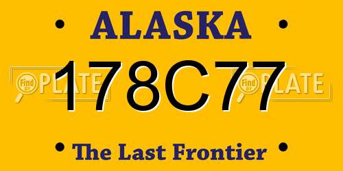 178C77 Alaska License Plate