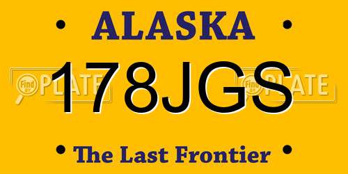 178JGS Alaska License Plate