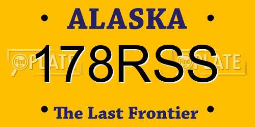 178RSS Alaska License Plate