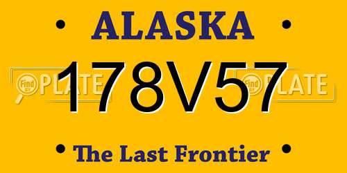 178V57 Alaska License Plate