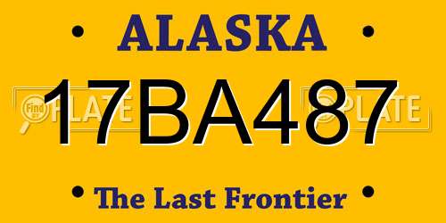 17BA487 Alaska License Plate