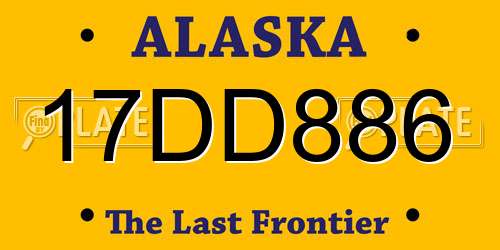 17DD886 Alaska License Plate