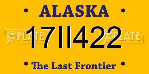 17II422 Alaska License Plate
