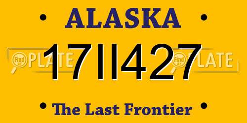 17II427 Alaska License Plate