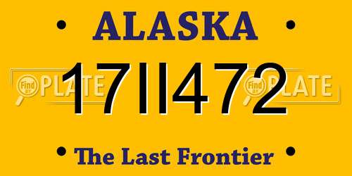 17II472 Alaska License Plate