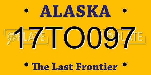 17TO097 Alaska License Plate