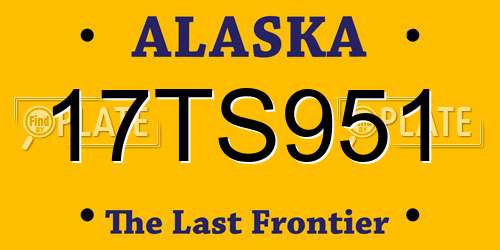 17TS951 Alaska License Plate