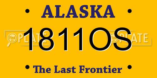 1811OS Alaska License Plate