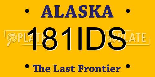 181IDS Alaska License Plate