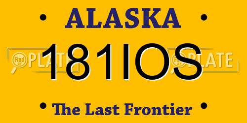 181IOS Alaska License Plate