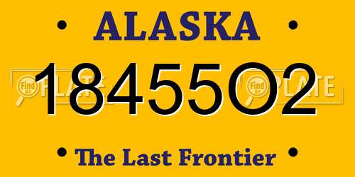 18455O2 Alaska License Plate