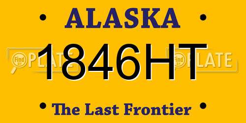 1846HT Alaska License Plate
