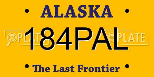 184PAL Alaska License Plate