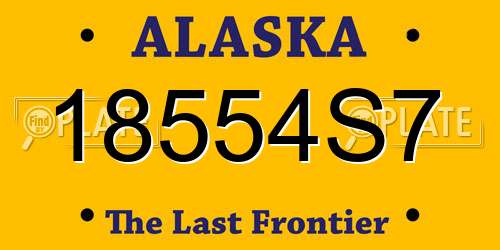18554S7 Alaska License Plate