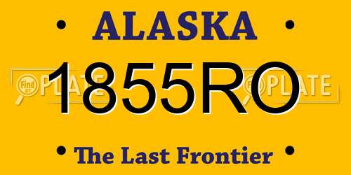 1855RO Alaska License Plate