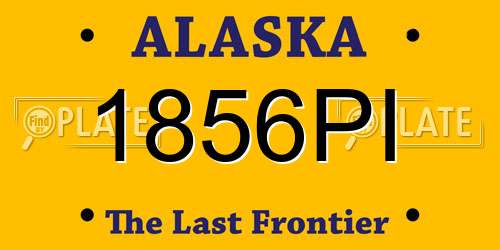1856PI Alaska License Plate