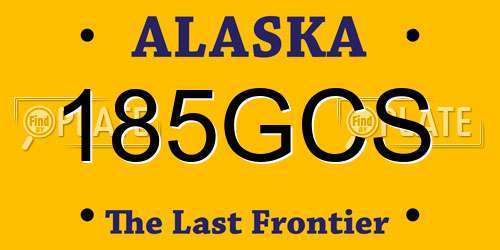 185GCS Alaska License Plate