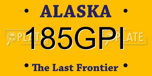 185GPI Alaska License Plate