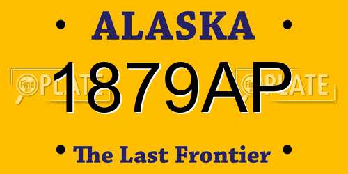 1879AP Alaska License Plate