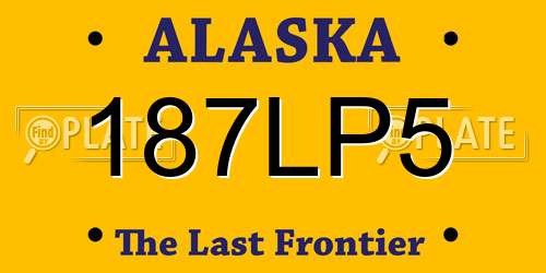 187LP5 Alaska License Plate