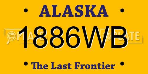 1886WB Alaska License Plate