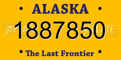 1887850 Alaska License Plate